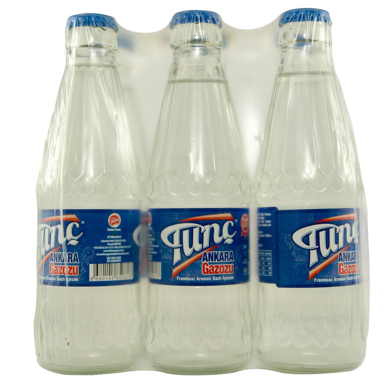 Tunç Ankara Gazozu 250 ml. Frambuazlı 6'lı CAM ŞİŞE